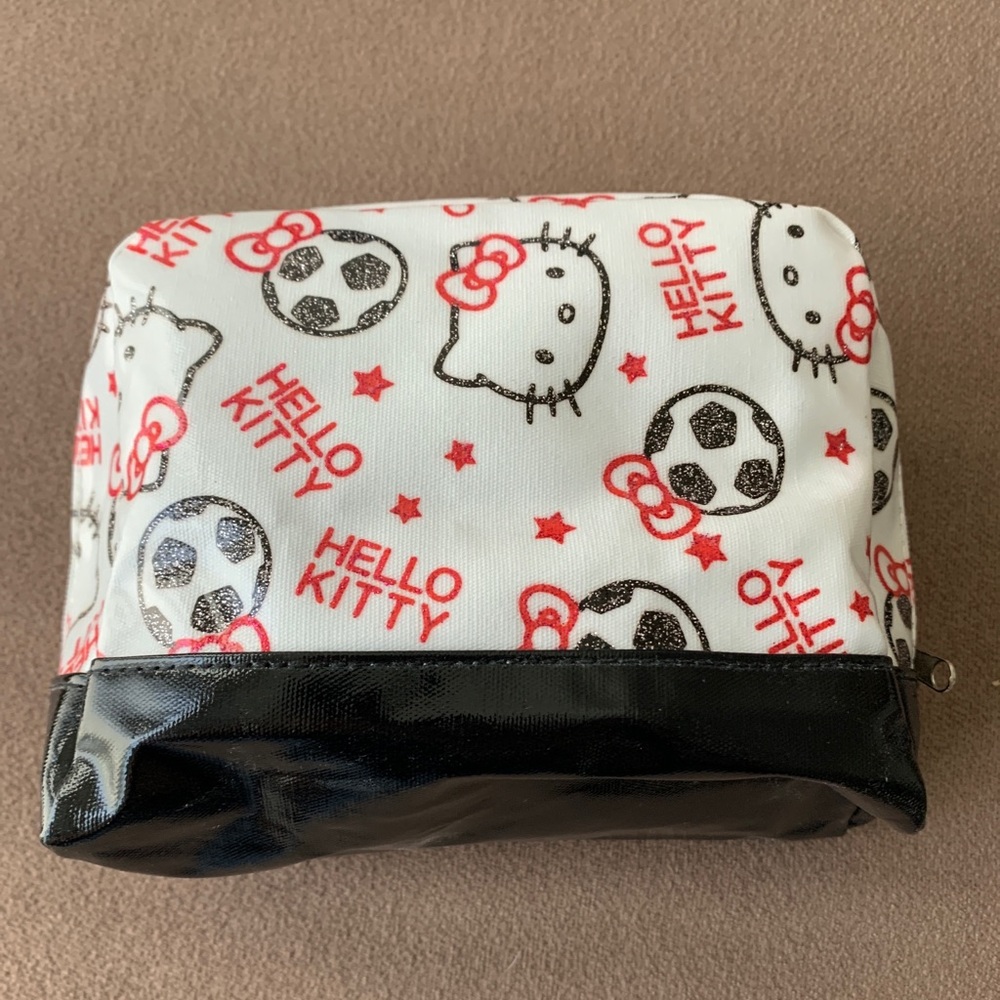 Hello Kitty Makeup Bag Pencil Case Travel Sanrio Japan Kawaii Ball Gym Soccer
